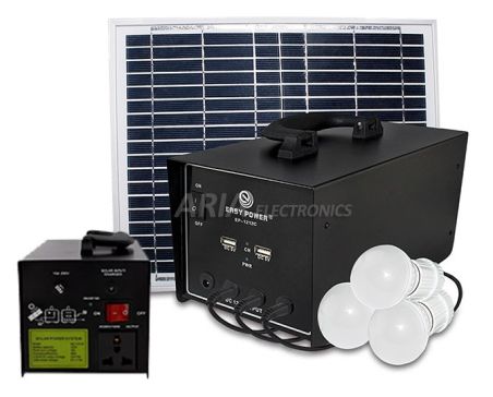 Ηλιακό Inverter 12v - 220v με Φωτισμό