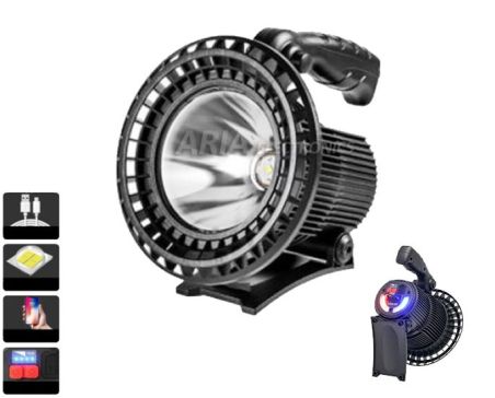 Επαναφορτιζόμενος Φακός - Προβολέας Led