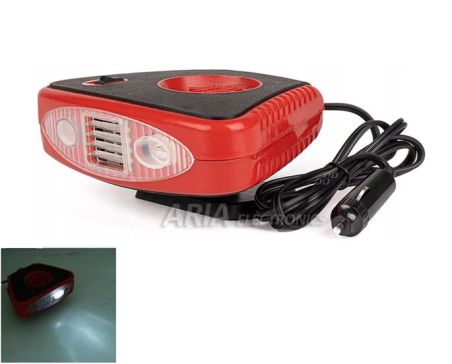 Αερόθερμο Ανεμιστήρας 12v με Φακό