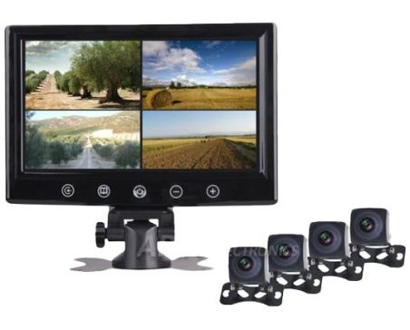 Οθόνη 10.1" TFT - LCD με 4 κανάλια και 4 κάμερες