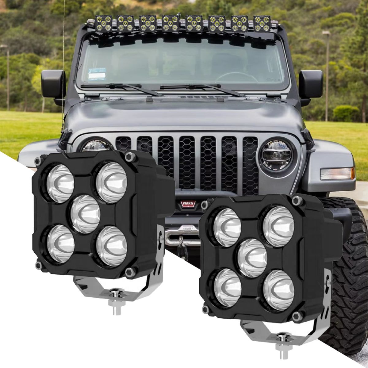 Σετ προβολείς Led 2x75w