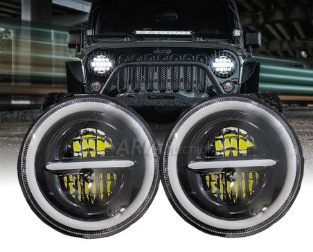 Σετ  Φανάρια Jeep 7"