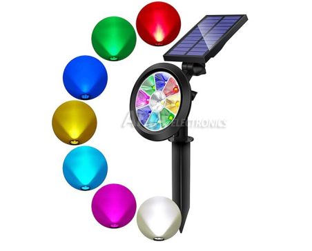 Πολύχρομο Ηλιακό Φωτιστικό Εξωτερικού Χώρου